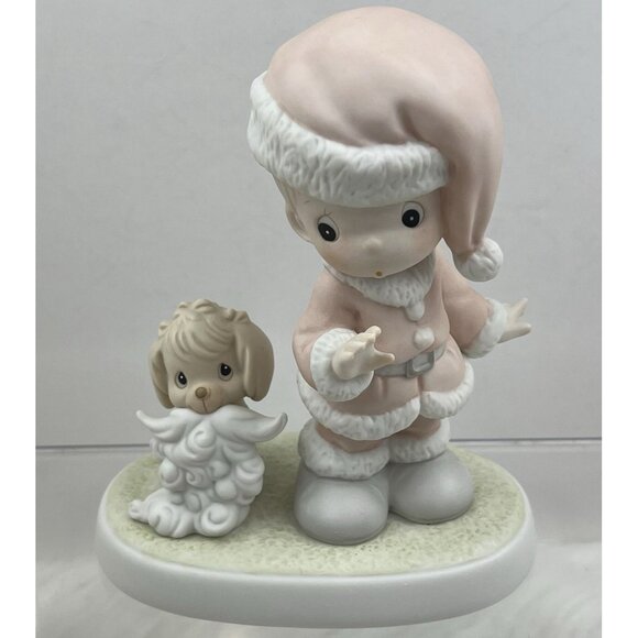 Precious Moments Other - Precious Moments Wishing You a HO HO HO Figure VTG 1992  527629 G-Clef Enesco